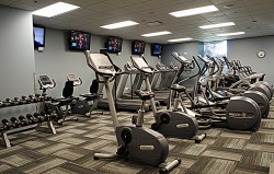 The gym area